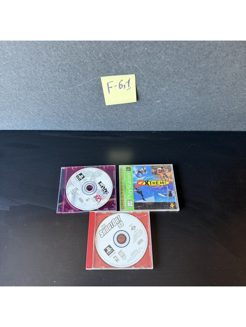 Lot of 3 Sony PlayStation 1 Games: NBA Live 97, 2Xtreme, NBA ShootOut 98 F-6,1